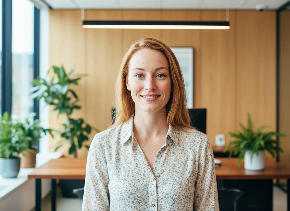 Esther op kantoor